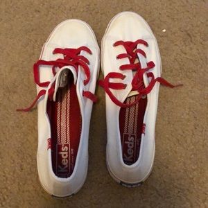 White and Red Keds